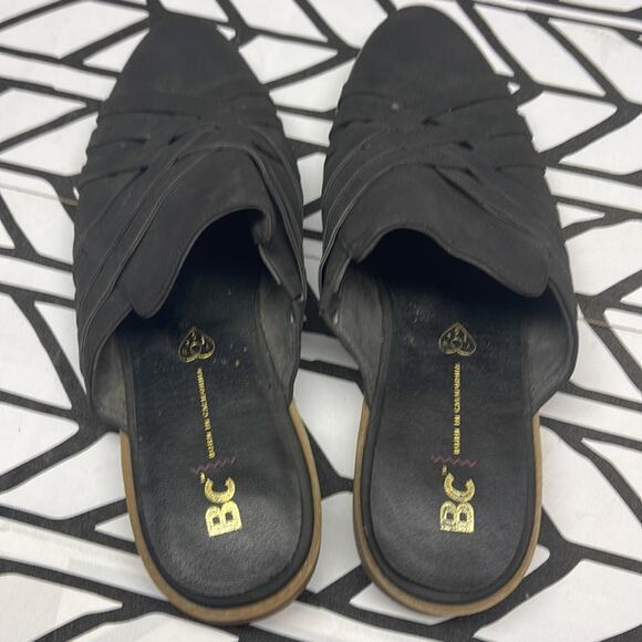 BC Footwear Vegan black mules in size 9.5 - Picture 3 of 7